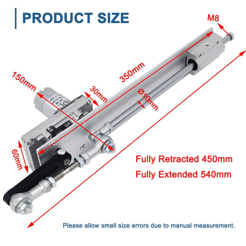 JQDML 24V reciprocating linear actuator by Amazon, telescoping rail with 10mm rod for DIY projects