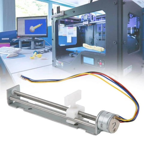 Linear Actuator 2‑Phase 4‑Wire Linear Stepper Motor Screw Slide Table 4‑9V Drive Voltage 18° Step Angle, DIY Engraving Machine