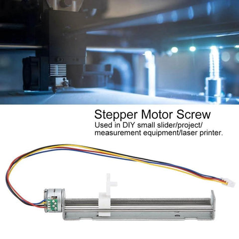 Linear Actuator 2-Phase 4-Wire Linear Stepper Motor Screw Slide Table shown with wiring for DIY engraving machine projects