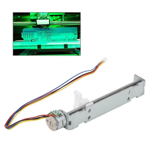 Linear Actuator 2-Phase 4-Wire Stepper Motor Screw Slide Table for DIY Engraving Machine with visible wiring and metal body