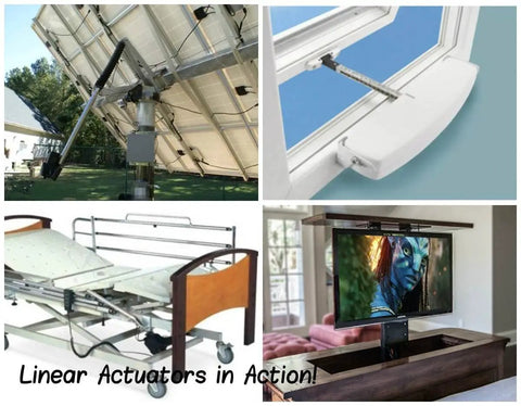 3 Inch Stroke Light Duty Linear Actuator with 200 Lbs Dynamic Force in solar panel uplift, window opener, hospital bed, TV lift applications
