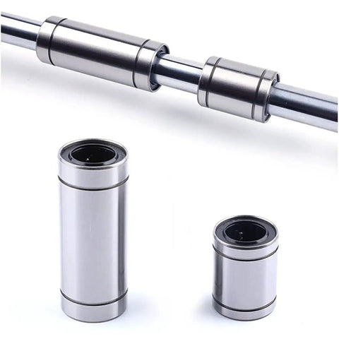 30 Mm Bore Linear Ball Bearing 47 Mm OD 68 Mm Width With Dual Rubber Seals for CNC machines shown on guide rod and individually