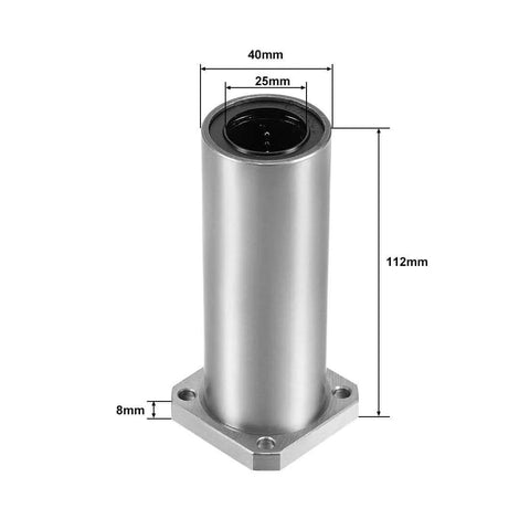 ✝️ Linear Ball Bearings, LMK25LUU 25mm Square Flange Linear Motion Bushing Double Side Rubber Sealed for 25mm CNC Machine