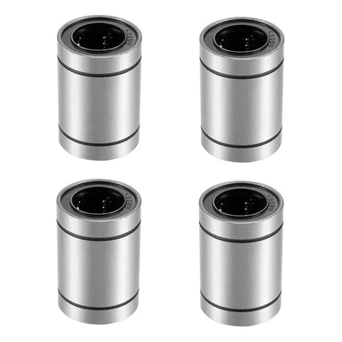 Linear ball bearings, lm25uu 25mm linear motion bushing double side rubber sealed rod liner shaft parts, 4 pack