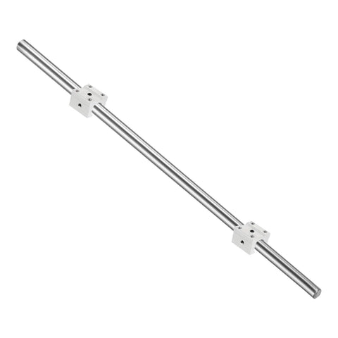 2 Pack SBR12UU Linear Bearing Block For 12mm Open Slide Guides, aluminum long block on rail, for CNC routers, 3D printers, DIY projects, silver tone.