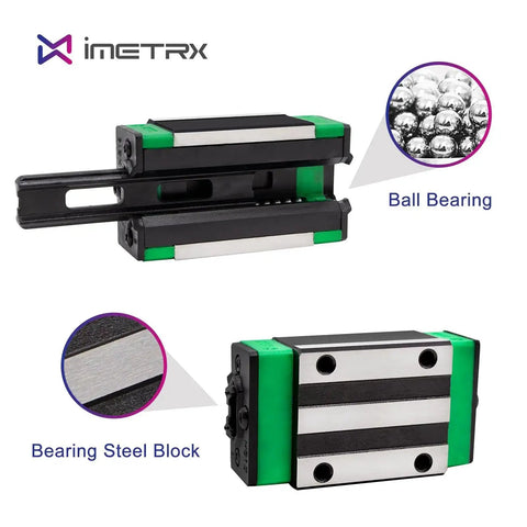 High Precision 400mm Linear Guide Rail Kit With Two Rails And Four HGH20CA Bearing Blocks Rust Resistant close-up view