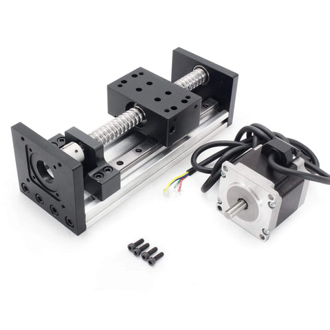 100mm / 3.94" Linear Motion Guide Actuator Double Linear Rail Slide 1605 Ballscrew Motorized XY XYZ Linear Stage Table Nema23