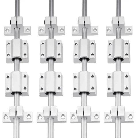 20 Pieces Pack 500mm 8mm Diameter Linear Motion Rod Shaft Guide Set with Eight SCS8UU Slide Blocks and SK8 Supports