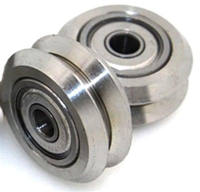 Linear Motion Guide Way 4x24.5x5.6mm V Groove Steel Track Roller Bearing