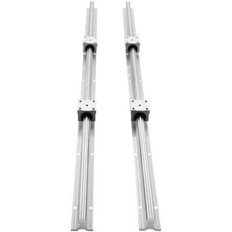 Linear Rail, 2 Set SBR20-1000mm, Linear Slide Rail and 4 PCS SBR20UU Bearing Block Linear Slide Guide