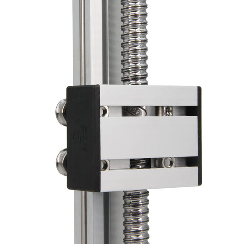 Close-up of 200mm Effective Stroke Length Linear Rail Guide Ballscrew SFU1605 with Nema 17 Stepper Motor, CNC Router Parts