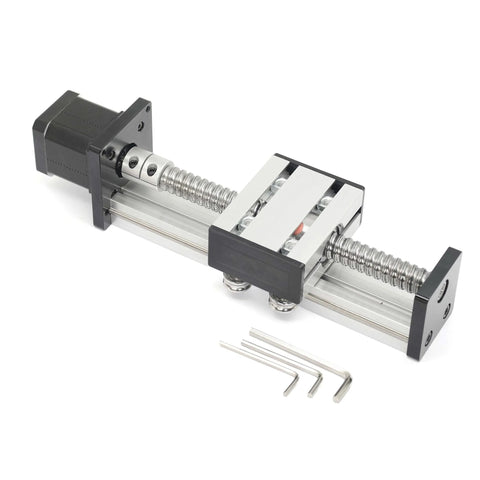 1pcs linear rail guide ballscrew sfu1605 with nema17 stepper motor, 100mm effective stroke length for diy cnc router parts x y z linear stage