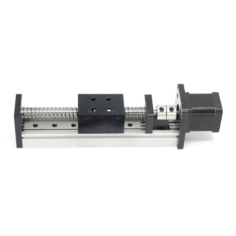 1pcs Linear Rail Guide Ballscrew SFU1605 with Square Linear Rails and NEMA17 Stepper Motor, 100mm Effective Stroke Length for CNC