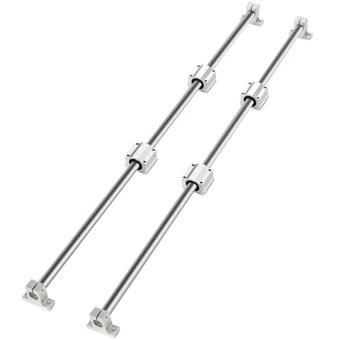 Ultra Smooth Linear Rail Kit For CNC And DIY Projects BestEquip 2 Pieces 20mm x 1000mm Linear Shafts With 4 Shaft Supports And 4 SC20UU Block Bearings