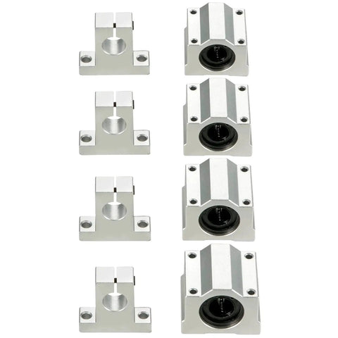 Ultra Smooth Linear Rail Kit For CNC And DIY Projects BestEquip 4 shaft supports and 4 SC20UU block bearings set