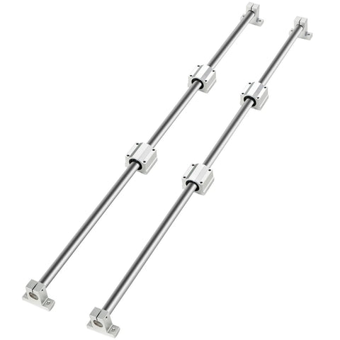 Linear Rail Slide 2PCs 20mm x 1200mm Linear Bearing Slide Set with 4Pcs Block Bearings SC20UU+4Pcs Shaft Support Linear Shaft CNC Parts Kits