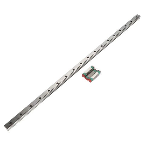 Compact Lightweight Linear Rail 12mm Wide With Slide Block For Smooth Linear Motion In Automation Equipment And Measuring Systems Includes Lubrication System 450mm Length