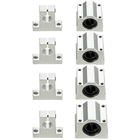 Linear Rail Slide 2PCs 20mm x 1200mm Linear Bearing Slide Set with 4Pcs Block Bearings SC20UU+4Pcs Shaft Support Linear Shaft CNC Parts Kits