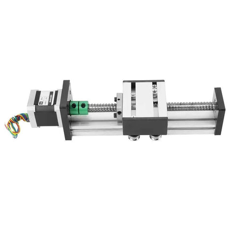 High Precision Ball Screw Linear Slide 1204 With 100mm Stroke And 12mm Diameter Shaft, CNC Assembly with stepper motor, side view