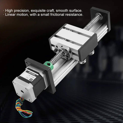 Linear Slide Ball Screw With Stepper Motor For Metal Construction 12mm Shaft Diameter And 100mm Stroke High Precision Linear Actuator