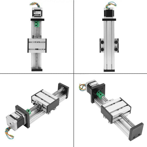 Linear Slide Ball Screw With Stepper Motor For Metal Construction 12mm Shaft Diameter And 100mm Stroke High Precision Linear Actuator