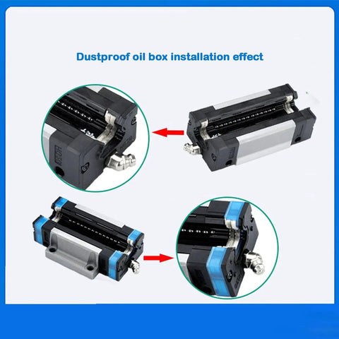 High Performance 2 Piece 15mm EGW15CC Linear Slider Block Kit With Flange Bearings And EV15 Self Lubricating Dust Proof Oil Box installation