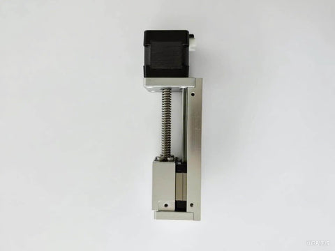 Top view of stainless steel Linear Stage Actuator Linear Stage Small Slide Guide CNC Screw Lead Motion Table Motorized Nema 14 Stepper Motor (50MM).