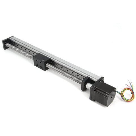 350mm Travel Linear Stage Actuator with SFU1605 Ball Screw and NEMA23 Stepper Motor, Square Linear Rails for DIY CNC Router X Y Z Axis