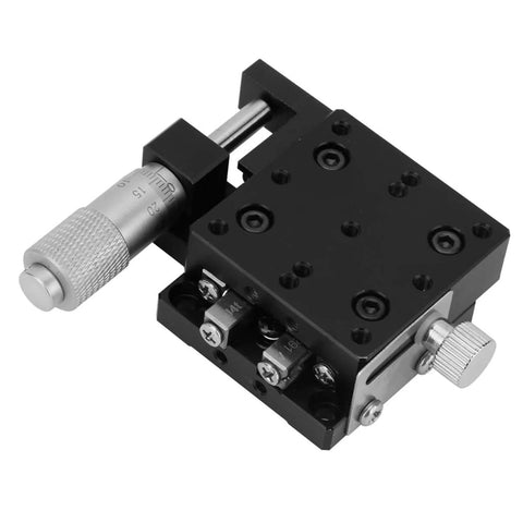 SEMX40-AS X Micrometer Linear Stages, 40×40mm Manual FinE Tuning Crossing Roller, CNC axis motion sliding table with anti-backlash setup.