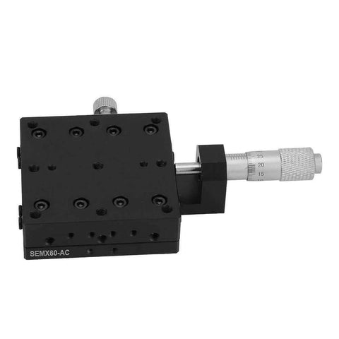 ✝️ Linear Stages, SEMX60-AC X Micrometer Manual Displacement Sliding Table Fine-Tuning Cross Roller Precision Linear Stages 6060mm