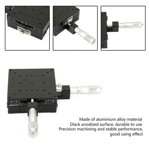 Linear Stage SEMY100-AC 100 * 100 * 40mm Micrometer Manual Slide Table Trimming Cross Roller XY