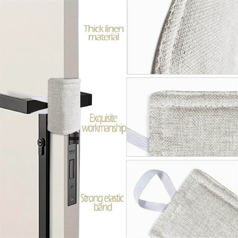 Door Slamming Noise Stopper Cushion For Quiet Doors, Elastic Sides Fit Most Door Sizes, Door Silencer Pad Prevents Slams