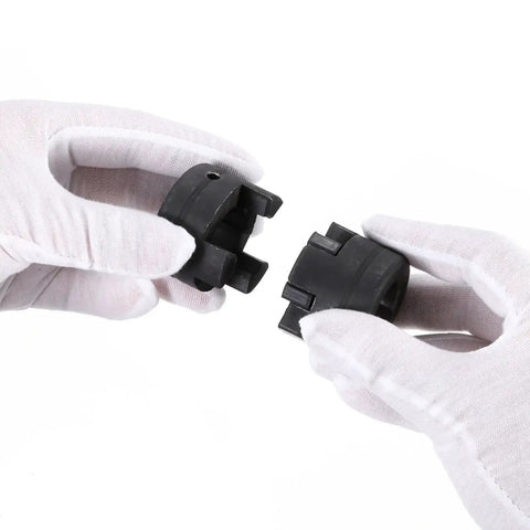 Flexible Three Piece L Jaw Coupling Set For Log Splitter And Hybrid Equipment, two halves with rubber insert for vibration damping