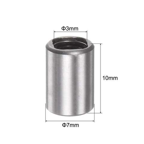 Smooth, low-friction linear motion on 3mm shafts with a compact LM3UU bearing set featuring 3mm bore, 7mm OD, 10mm length, dual rubber seals, and a 6-pack for reliable CNC and 3D printer linear guidance.