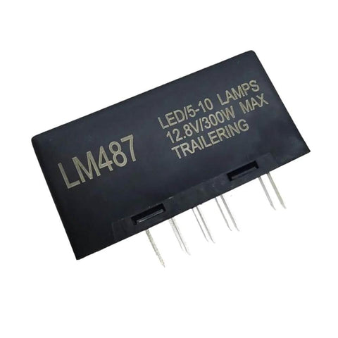 LED Flasher Relay Replacement For GM GMT800 10 Pin Turn Signal Module LM487 10383321 shown from side with pins visible