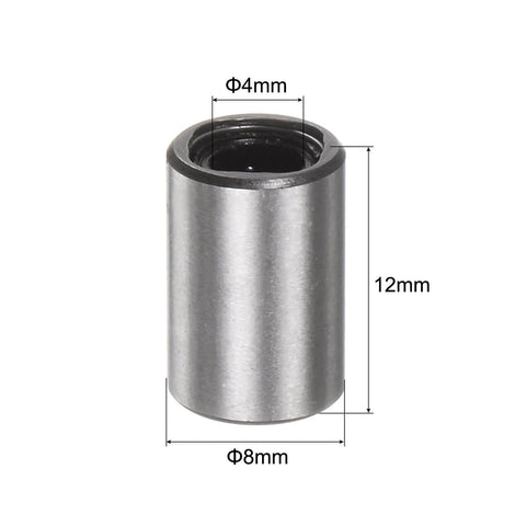 ✝️ 12pcs LM4UU Linear Ball Bearings, 4mm Bore Dia, 8mm OD, 12mm Length, single bearing close-up for CNC Machine Tool 3D Printer