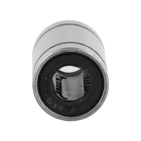 Front view of a steel LM6UU linear ball bearing, part of the 8pcs lm6uu linear ball bearings, 3d printer cnc parts, 6mm bore dia 12mm OD set.