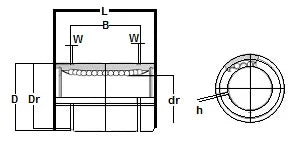 LME122232UUAJ Bearing 12mm Ball Bushing Linear Motion Bearing - VXB Ball Bearings