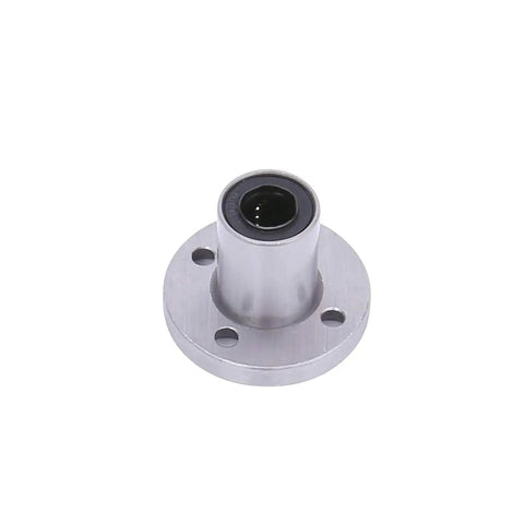 Front view of LMF10UU Round Flange Linear Motion Bearing Set Of 2 With 10x19x29mm Bore And Outer Diameter 19mm And Length 29mm