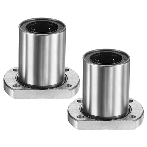 ✝️ Lmh30uu linear ball bearings 30mm bore dia 45mm OD 51mm long 6.5mm hole, 2pcs round flange bushing with rubber seals