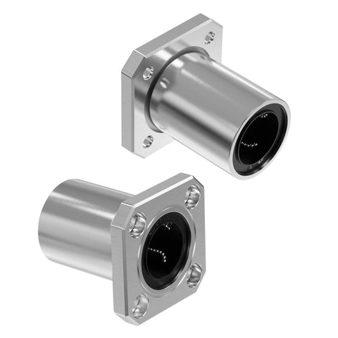 ✝️ 2PCS LMK25UU Square Flange Linear Ball Bearings, 25mm Bore Dia, 40mm OD, 59mm Length with Double Side Rubber Seal for CNC,3D Printer