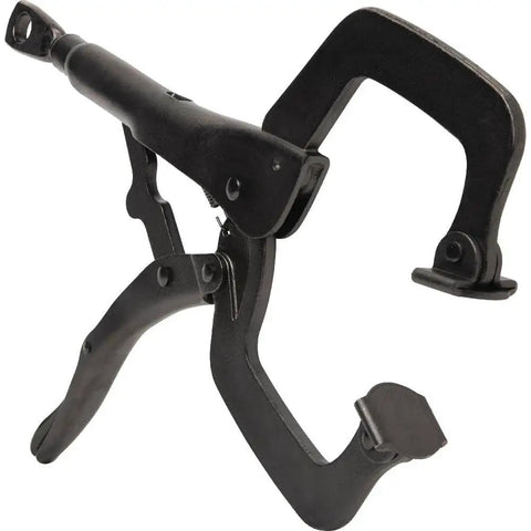 Workhorse Locking Pliers Set With Swivel Jaws 6 Inch And 11 Inch C Clamp Style Grips Heavy Duty Quick Thumb Knob Adjustment And Easy Lever Release