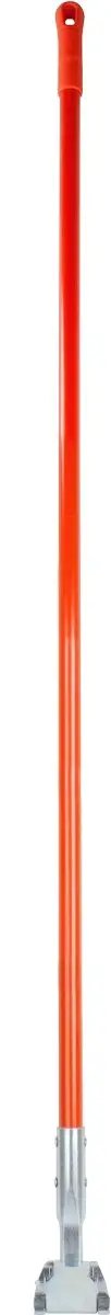 Pro Grade Long Reach Dust Mop Handle With Clip On Connector For Floor Cleaning 60 Inch Fiberglass Frame in orange color