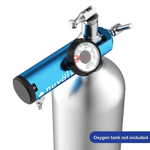 Low Flow Ozone Therapy Oxygen Regulator for Ozone Generators Easy to Use CGA 870 T Handle Connection shown with gauge