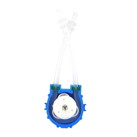 Top view of low flow peristaltic pump 12V dc DIY liquid small dosing pump for aquarium lab analytical 3mm ID x 5mm OD.