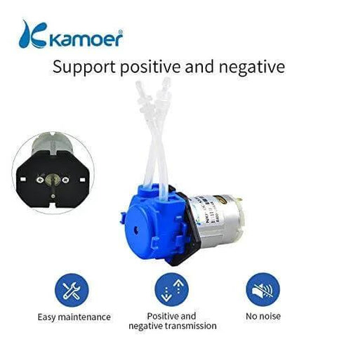 low flow peristaltic pump 12V dc DIY liquid small dosing pump for aquarium lab analytical 3mm ID x 5mm OD front view