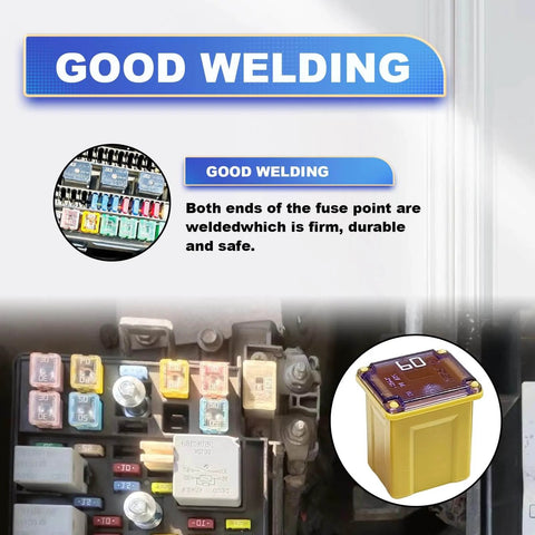 Jcase Fuse Kit 10 Piece Low Profile Automotive Fuse Set showcasing good welding in a fuse box installation