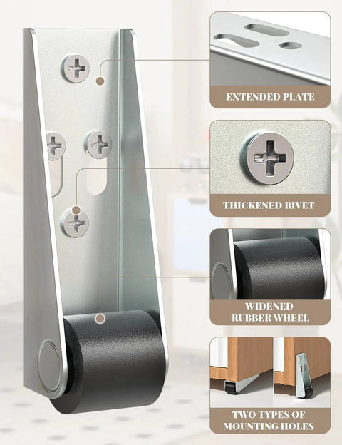 Four 0.9 Inch Low Profile Mini Casters Wheels for Furniture and DIY Projects, detailed view of caster design and features.