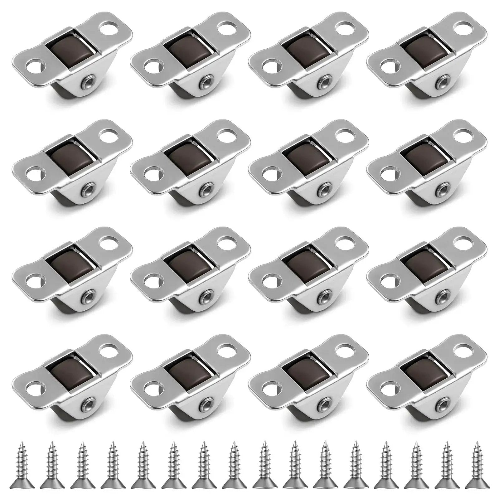 Sixteen Half Inch Mini Low Profile Casters With One Wa...