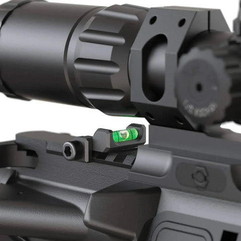 Low Profile Picatinny Bubble Level and Anti Cant Indicator for Long Range Shooting, 0.35 Inch Clearance, Lightweight 6061 Aluminum